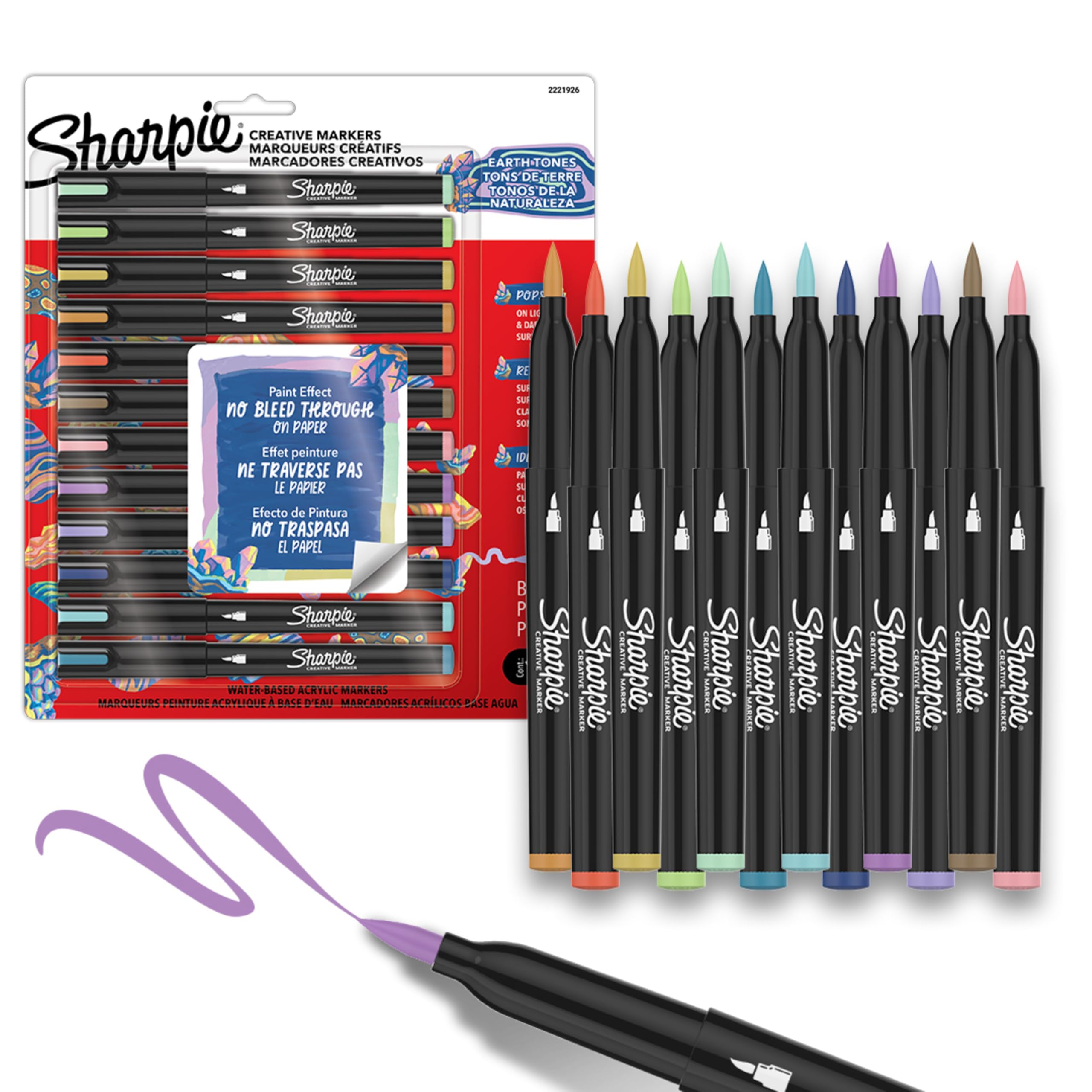 Amazon | Sharpie クリエイティブマーカー アーストーン水性アクリル
